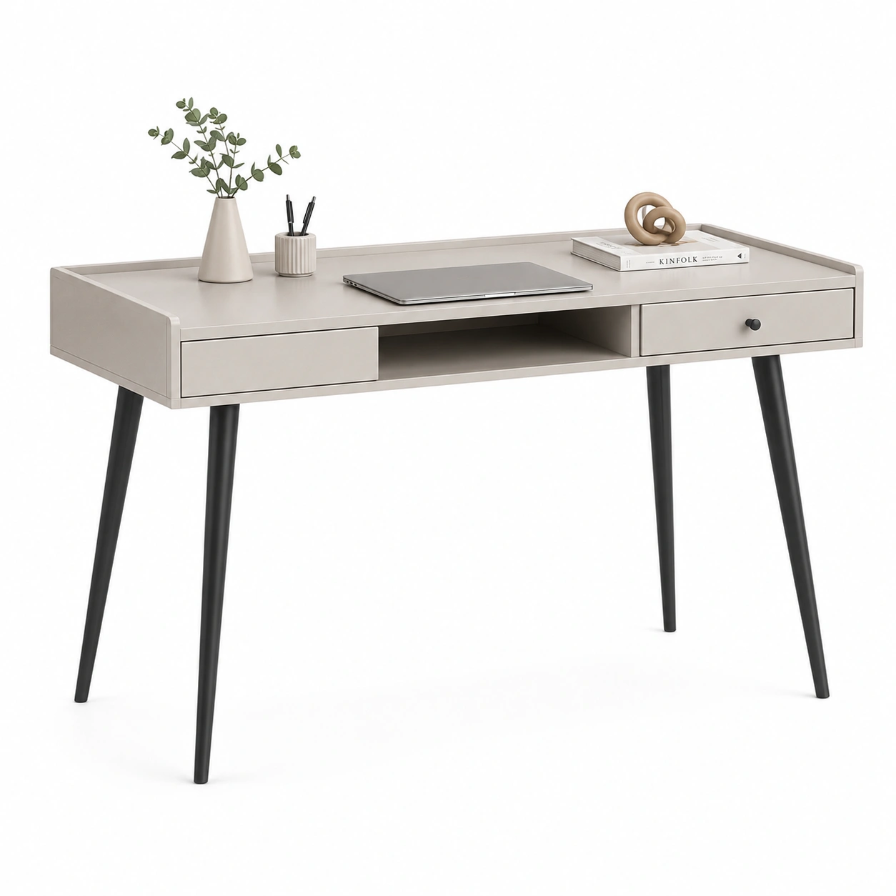 Escritorio Minimalista Beige-meubivo